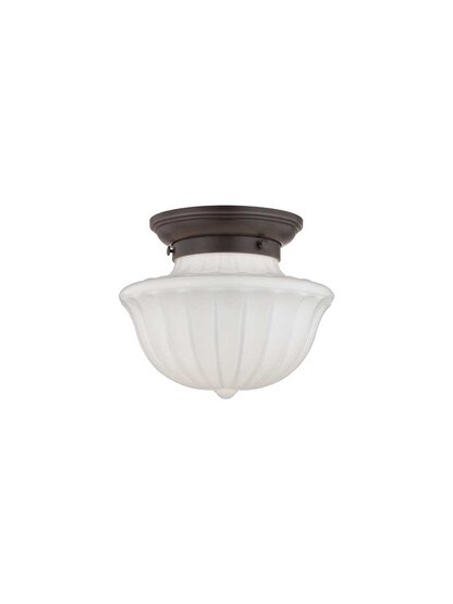 Dutchess 1-Light Small Flush Mount in Old Bronze.